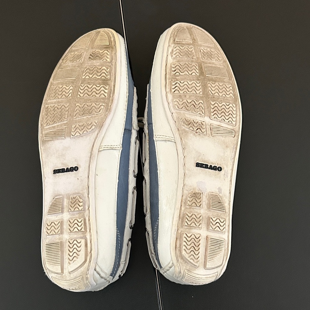 Sebago Blue and White Loafers - Picture 6 of 7